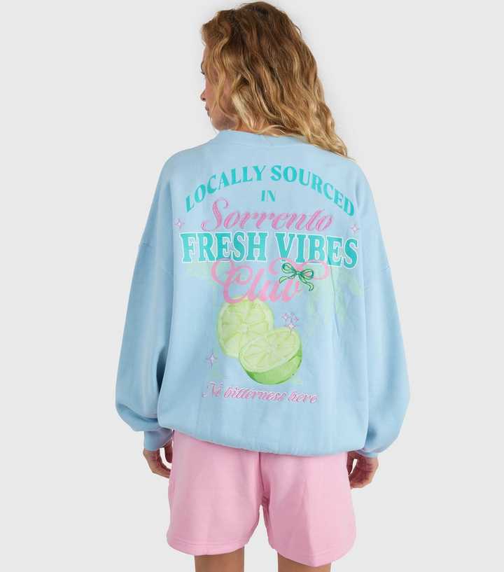 Skinnydip Blue Fresh Vibes Club Oversized Sweatshirt