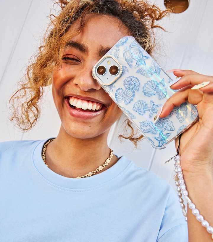 Skinnydip Blue Shell Print iPhone Case