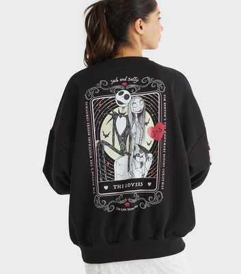 Skinnydip Black Nightmare Before Christmas Lovers Sweatshirt