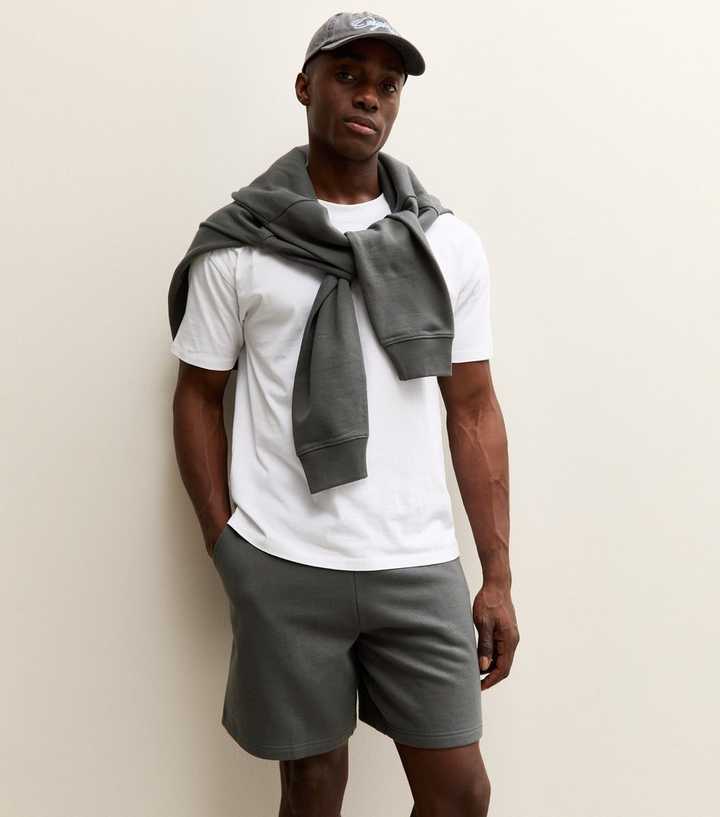 Dark Grey Regular Drawstring Shorts
