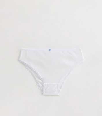 Girls White Heart Patterned Briefs