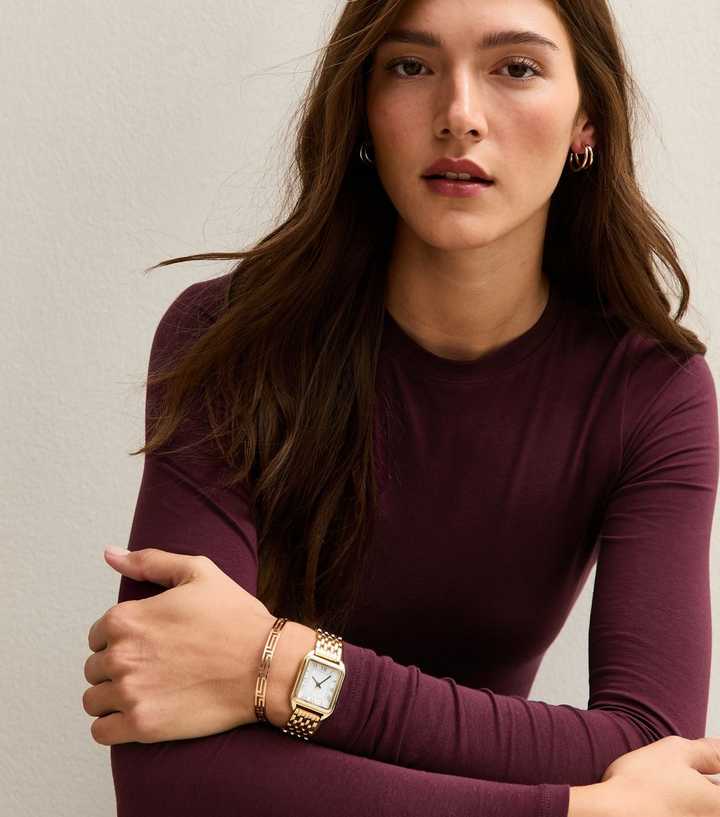 Burgundy Stretch Crew Neck Long Sleeve Bodysuit