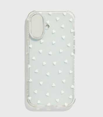 Skinnydip White Heart Print Iphone Case