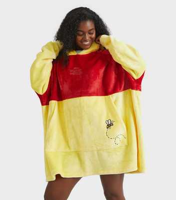 Skinnydip Light Yellow Winnie the Pooh Fleece Blanket Hoodie
