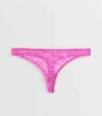 Light Pink Floral Lace Thong