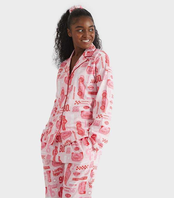 Skinnydip Light Pink Disney Cars Print Pyjama Set