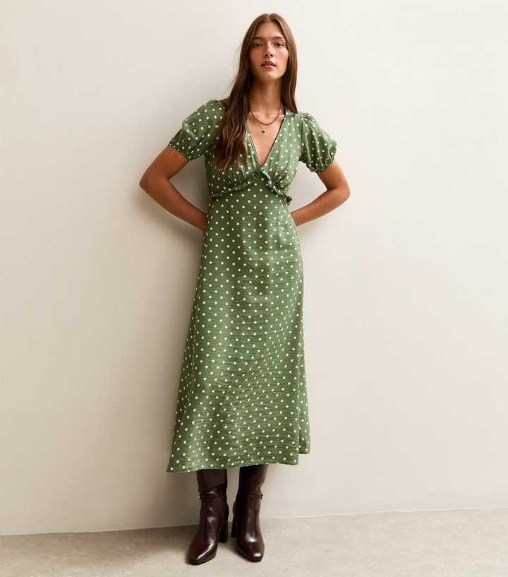 green emerald velvet dress Nevara Dress - Green Tea main image 1