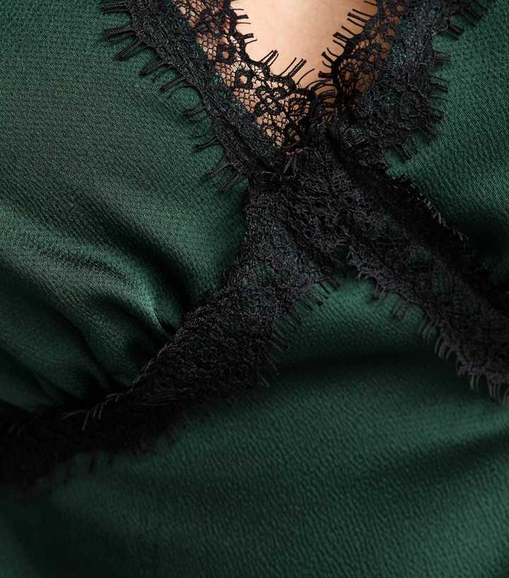 green emerald velvet dress Forest Green Lace Long Dress With V Neck And Lace Up Open Back