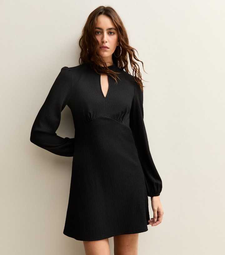 Black Keyhole Mini Dress