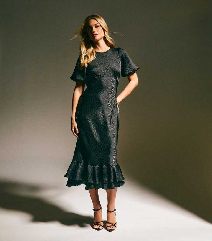 knee length dresses for ladies Milly Robena Feather-Embellished Ribbed Midi Dress