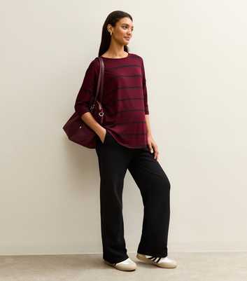 Maternity Black Wide Leg Joggers