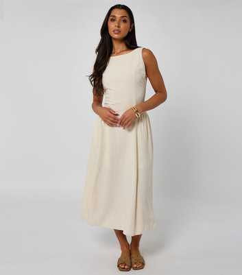Urban Bliss Stone Sleeveless Smock Detail Midi Dress