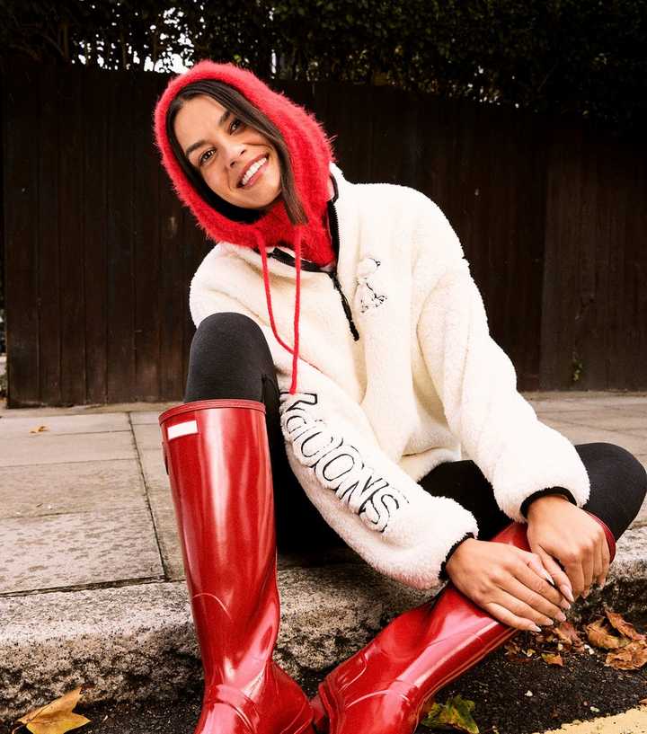 Skinnydip White Peanuts Snoopy Longline Fleece