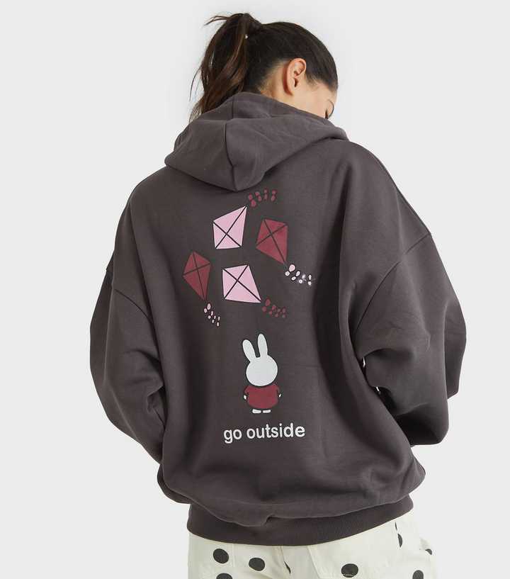 Skinnydip Mid Grey Miffy Print Hoodie