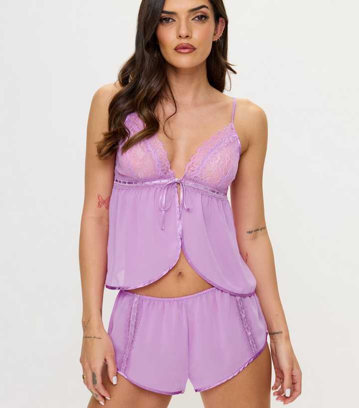 Ann Summers Lilac Alora Cami and Shorts Set New Look