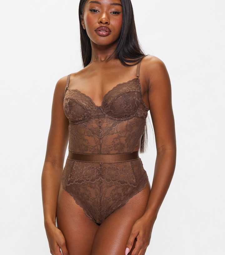 Ann Summers Light Brown Hold Me Tight Bodysuit