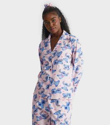 Skinnydip Light Pink Disney Stitch Print Pyjama Set