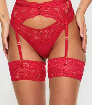 Ann Summers Red Lace Suspender Belt