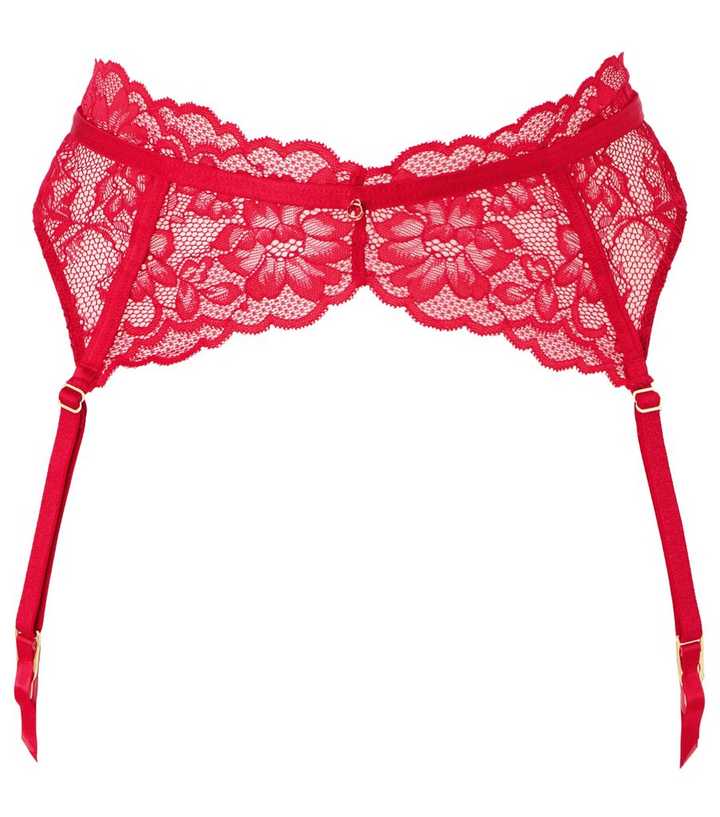 Ann Summers Red Lace Suspender Belt | New Look