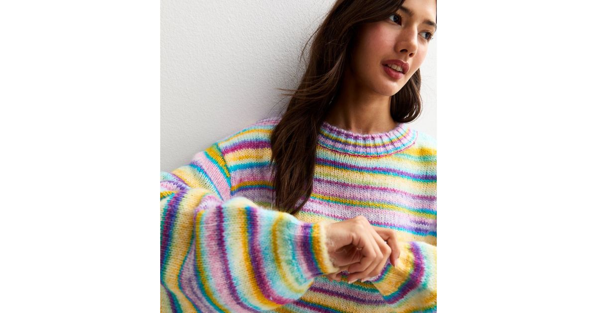 Womens Jumper Warehouse Rainbow Stripe Jumper Buy Love Roses