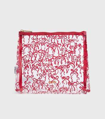 Skinnydip Red Bow Print Wash Bag
