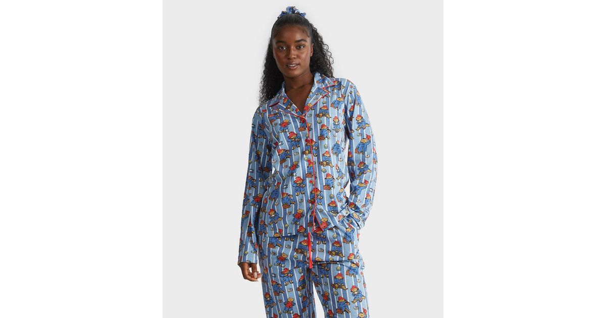 Paddington Bear Ladies Pajamas Asda Kids Grey Paddington Button Up