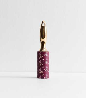 Burgundy Bow Print Lint Roller