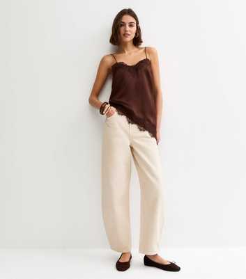 Off White Barrel Leg Jeans