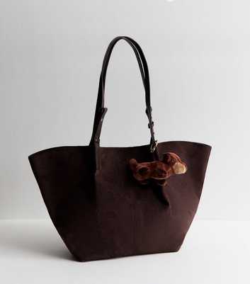 Brown Sausage Dog Plush Bag Charm