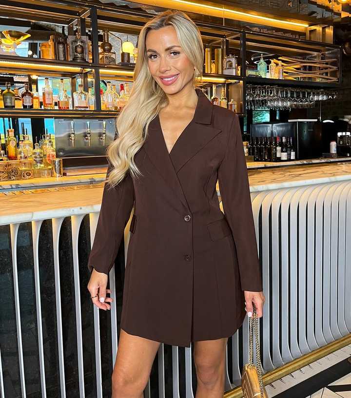 AX Paris Dark Brown Blazer Mini Dress