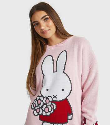 Skinnydip Light Pink Miffy Flower Knit Jumper
