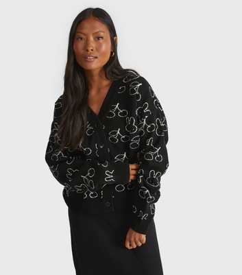 Skinnydip Black Miffy Pattern Cardigan