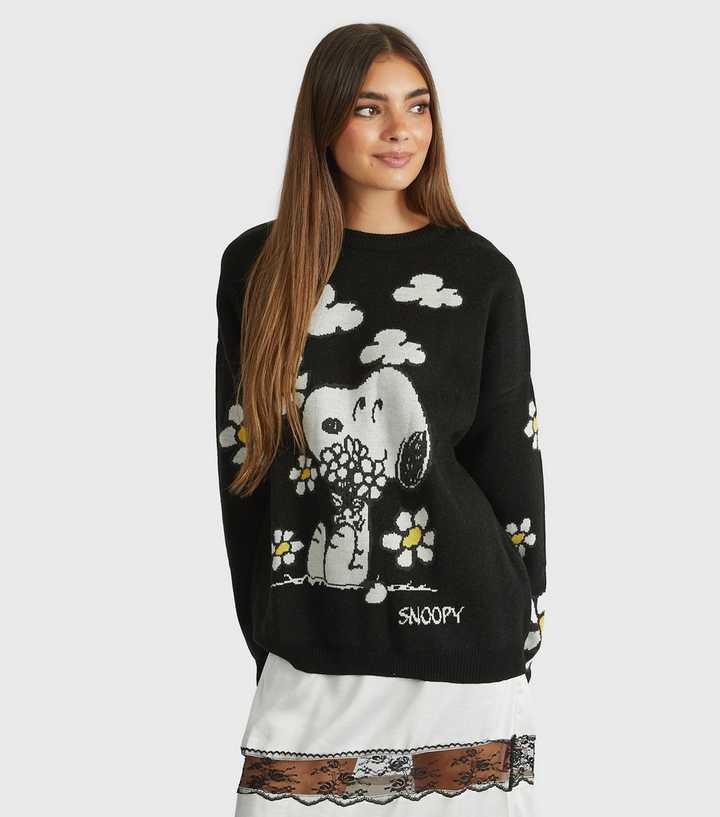 Skinnydip Black Snoopy Flower Jumper
