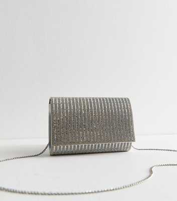 Silver Sparkle Clutch Bag