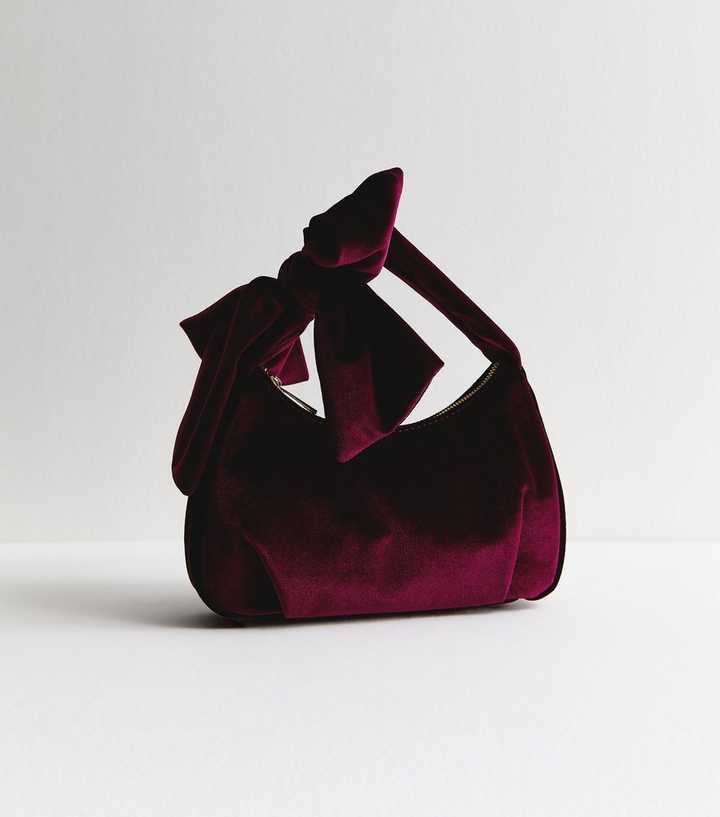 Burgundy Velvet Bow Grab Bag