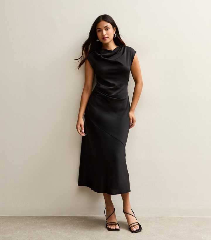 burgundy leather dress Faux Mini with Ruffled Neckline – Mooyius cf-size-8xl Celebrating Black Fashion Designers: UK | AU Size:16