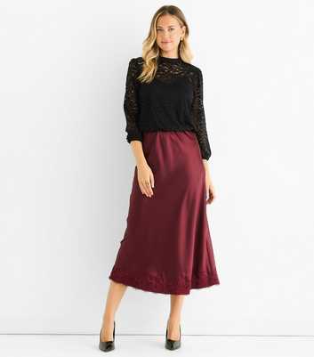 Gini London Black Lace Cropped Sleeve Blouse