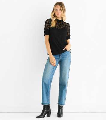 Gini London High Neck Lace Blouse