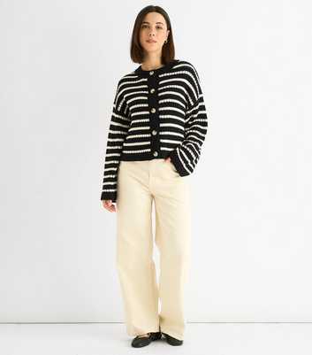 Gini London Black Striped Cardigan 