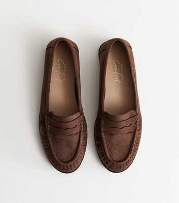 Brown Faux Suede Loafer