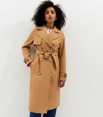 Tan Double Breasted Trench Coat