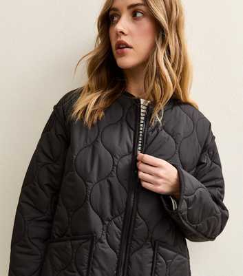 Black Quilted Padded Jacket