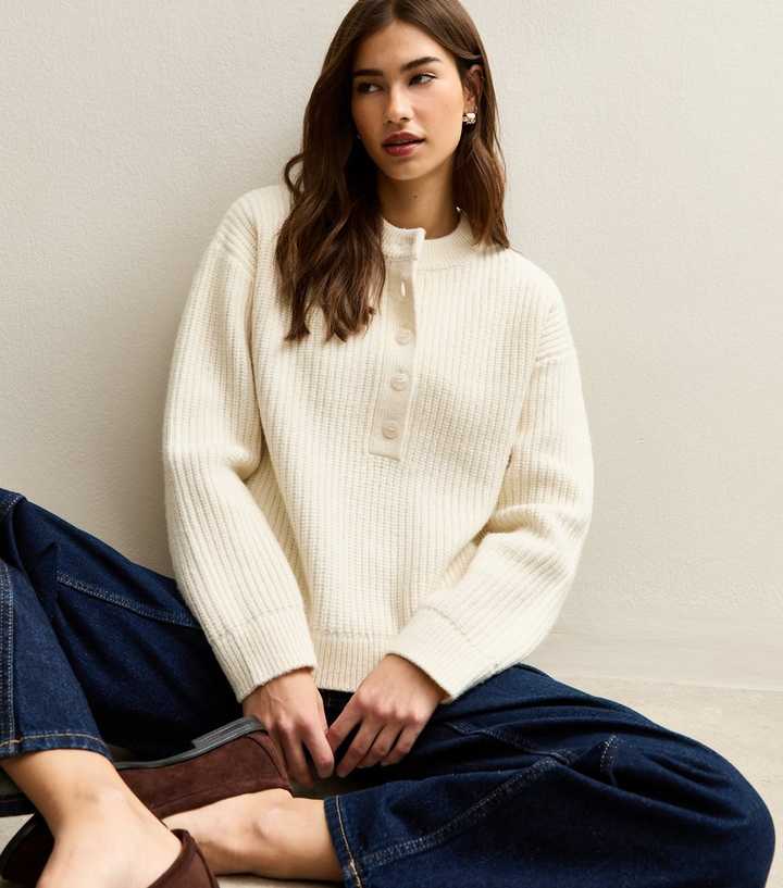 Cream Midweight Knit Jumper