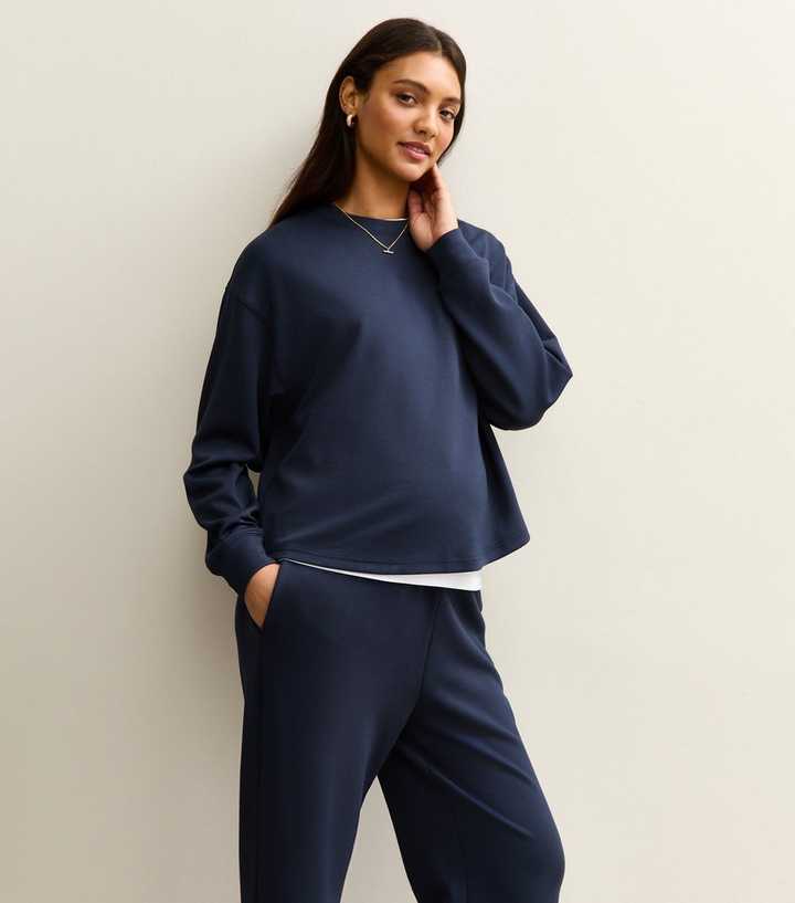 Maternity Premium Navy Jersey Sweatshirt