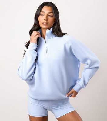 Gym King Light Blue 365 Logo Embroidered Raglan Sleeve Sweatshirt 