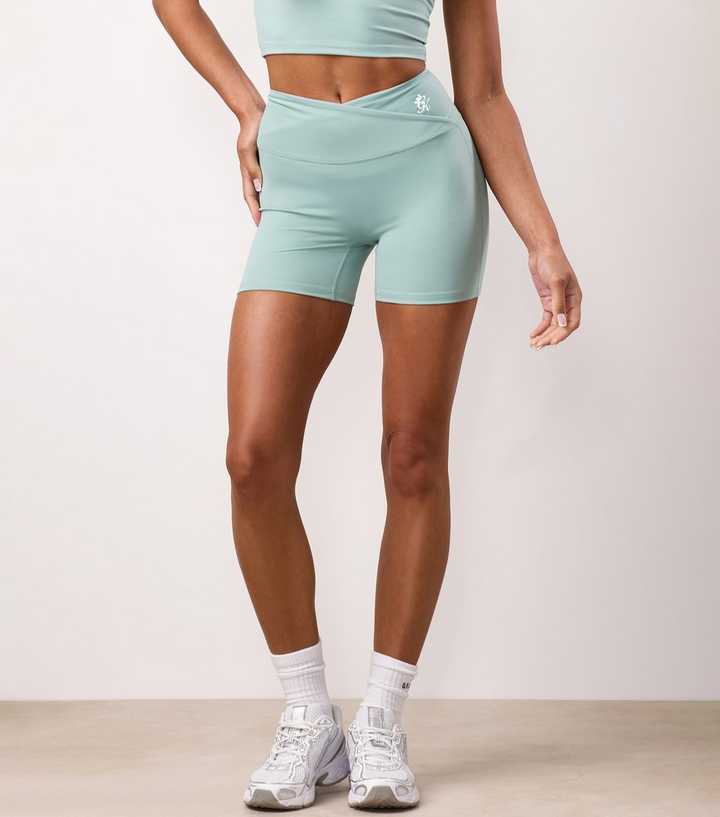 Gym King Light Green 365 5-Inch Wrap Detail Shorts
