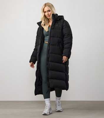 Gym King Black Longline Puffer Jacket