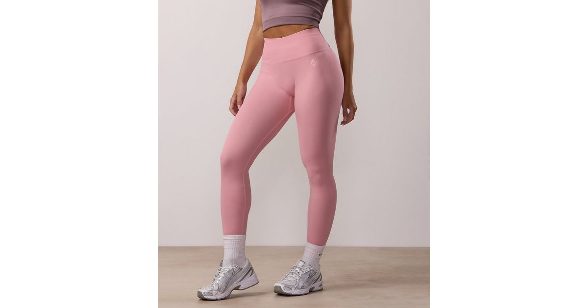 Gym King Light Pink Sculpting Seamless Leggings New Look
