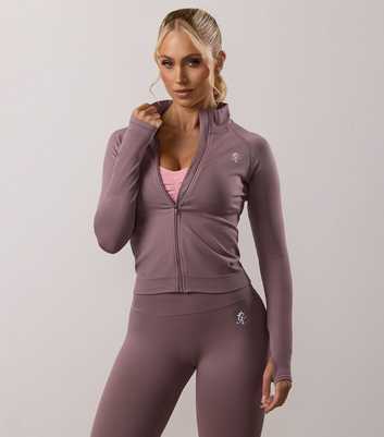 Gym King Lilac Sculpt Seamless Zip Up Top