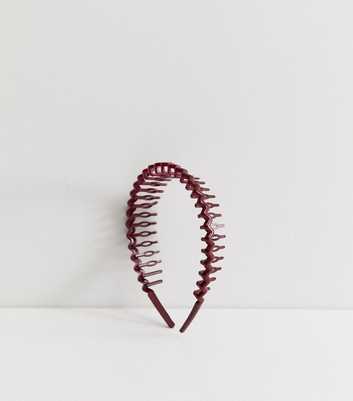Dark Burgundy Shiny Comb Headband